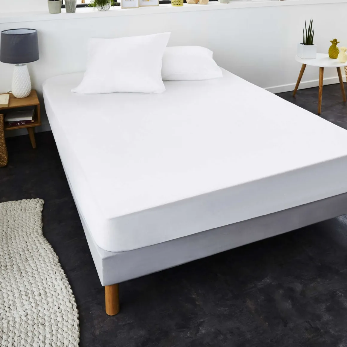 Protège matelas 100% coton anti-rétrécissement absorbant silencieux et respirant