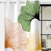 Rideau à œillets Ginkgo imprimé placé 132x250 cm