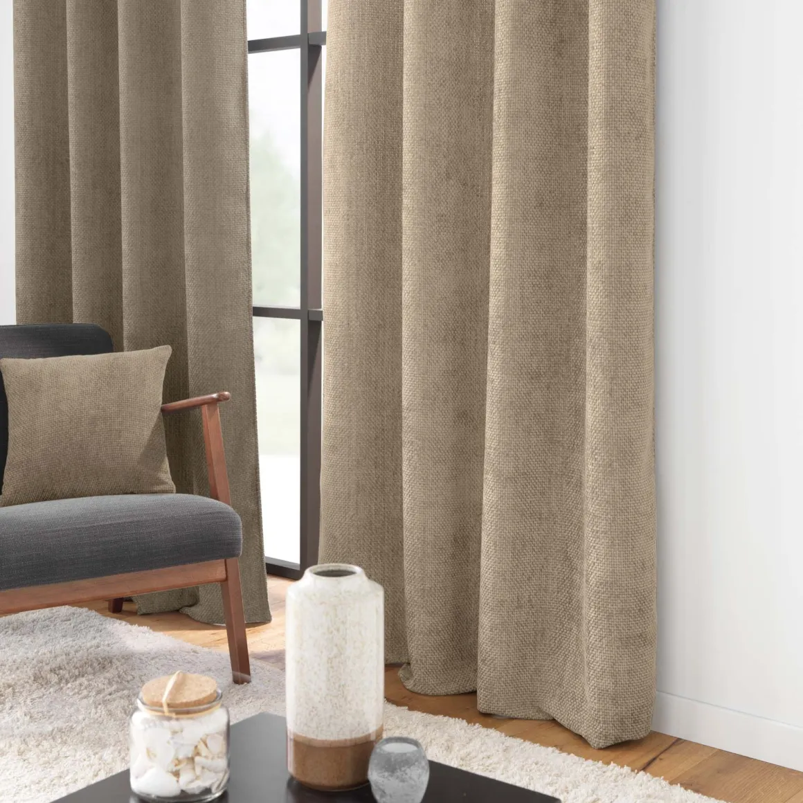 Rideau obscurcissant velours 140x260 Leo