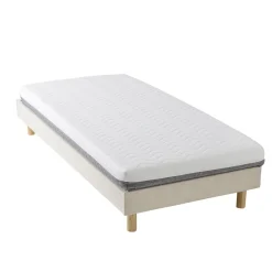 Sommier kit enfant en bois massif avec tissu bouclette