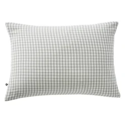 Taie d'oreiller gaze de coton imprimé vichy