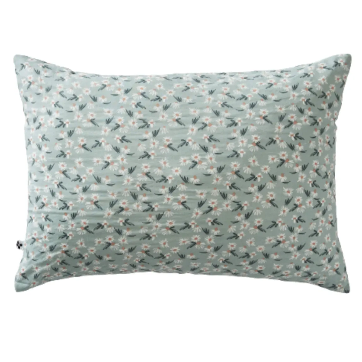 Taie d'oreiller gaze de coton imprimé floral